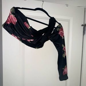Jlux label off shoulder floral top